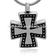 Pendentif croix religieuse de bijoux de crémation en acier inoxydable de Guangzhou